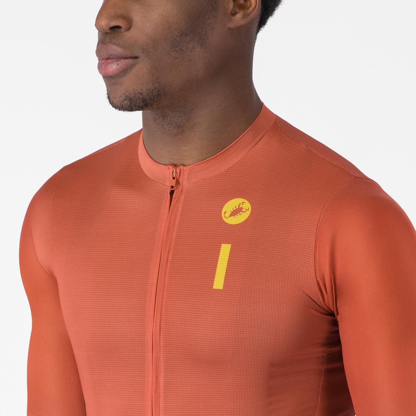 CASTELLI DRITTONE LOGO Κοντομάνικο Jersey Paprika