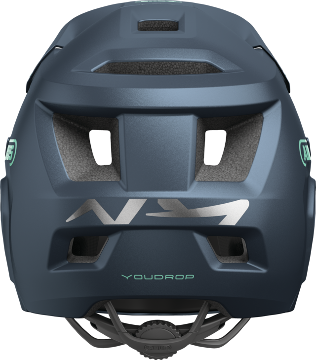 Κράνος ποδηλασίας βουνού ABUS YOUDROP FF Junior Midnight Μπλε