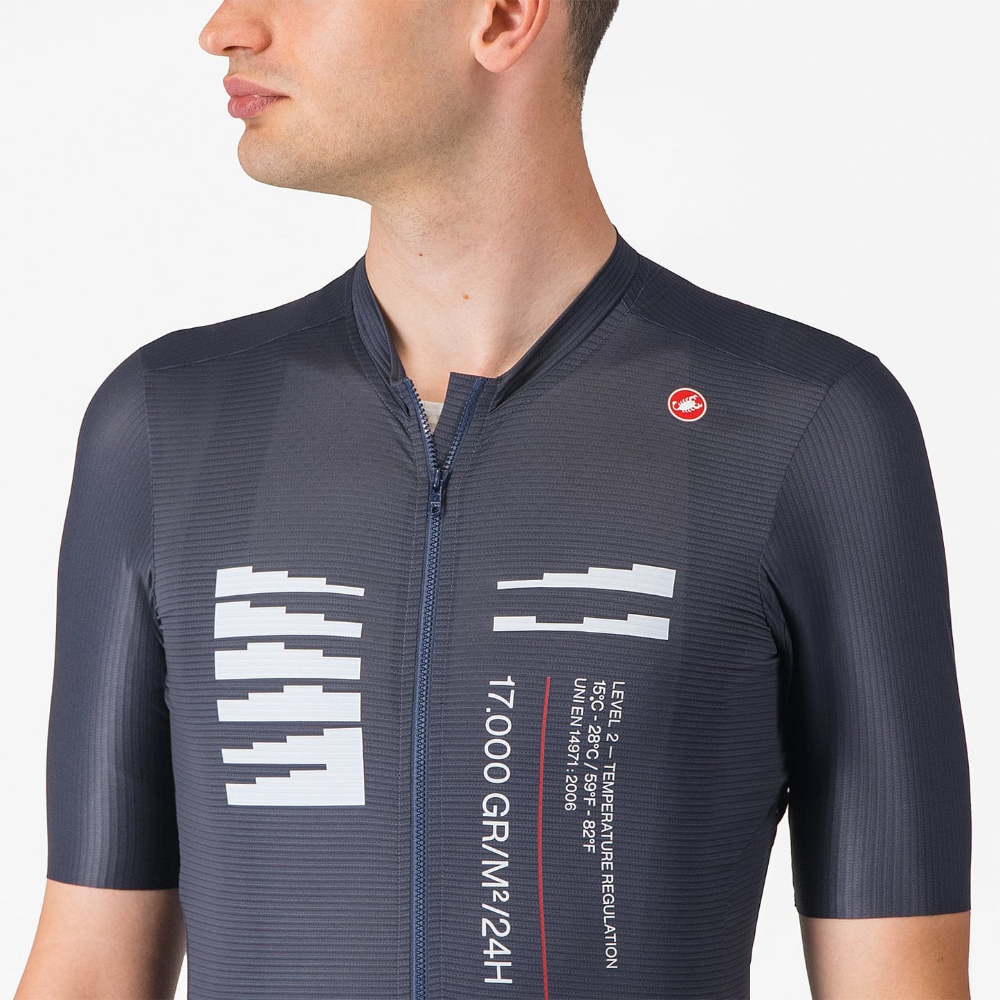 CASTELLI ESPRESSO R--A/D Short Sleeve Jersey Blue
