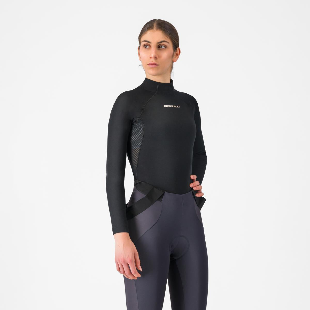 CASTELLI FLANDERS 2 Γυναικεία εσώρουχα με μακρύ μανίκι Μαύρο