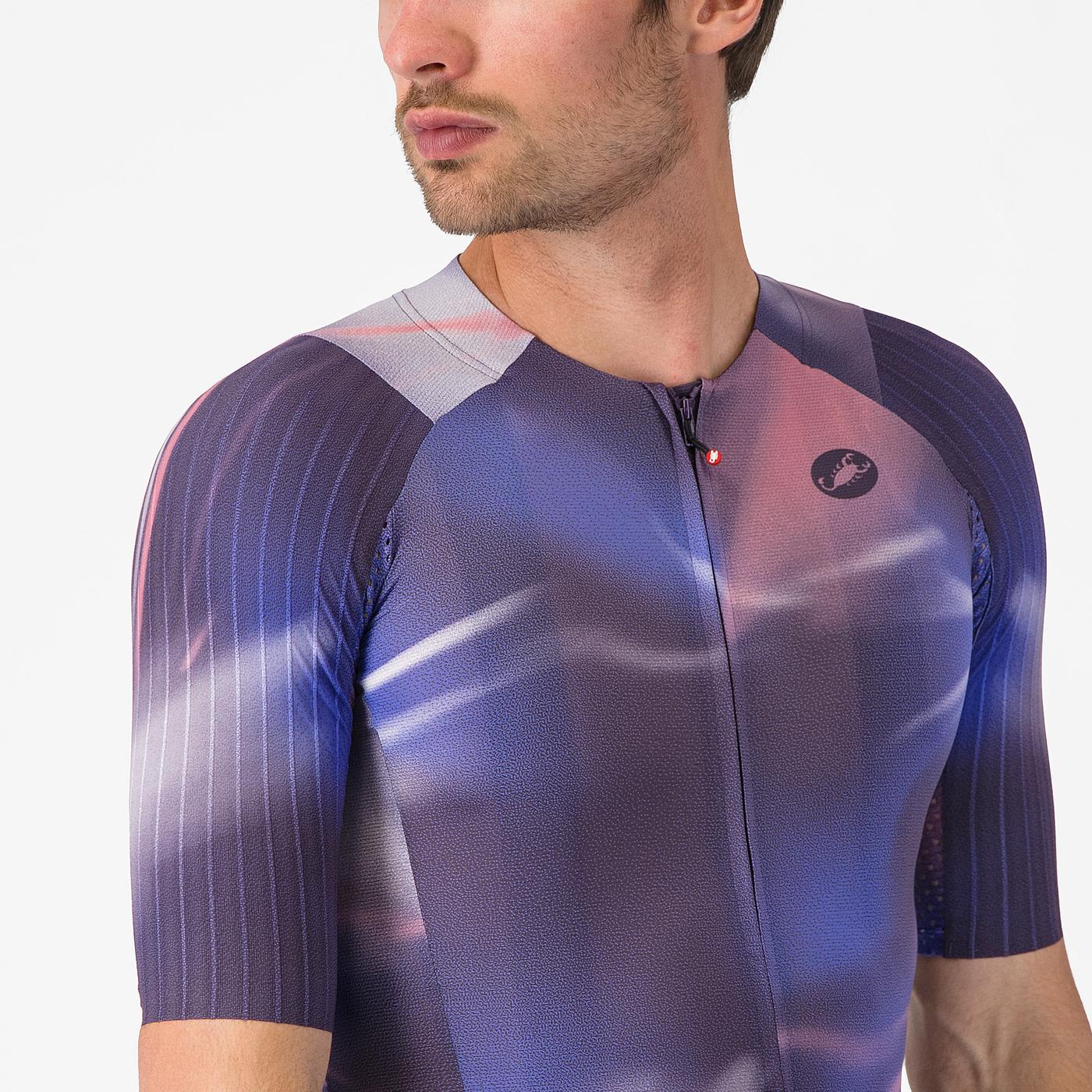 CASTELLI AERO RACE 8S Κοντομάνικο Jersey μοβ