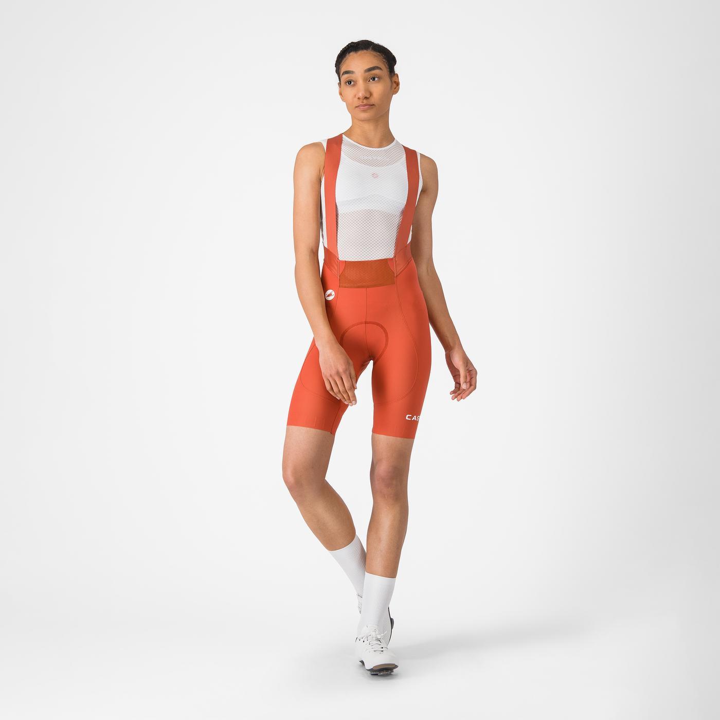 CASTELLI ESPRESSO 2 W DT Women's Paprika Bibshort with Straps