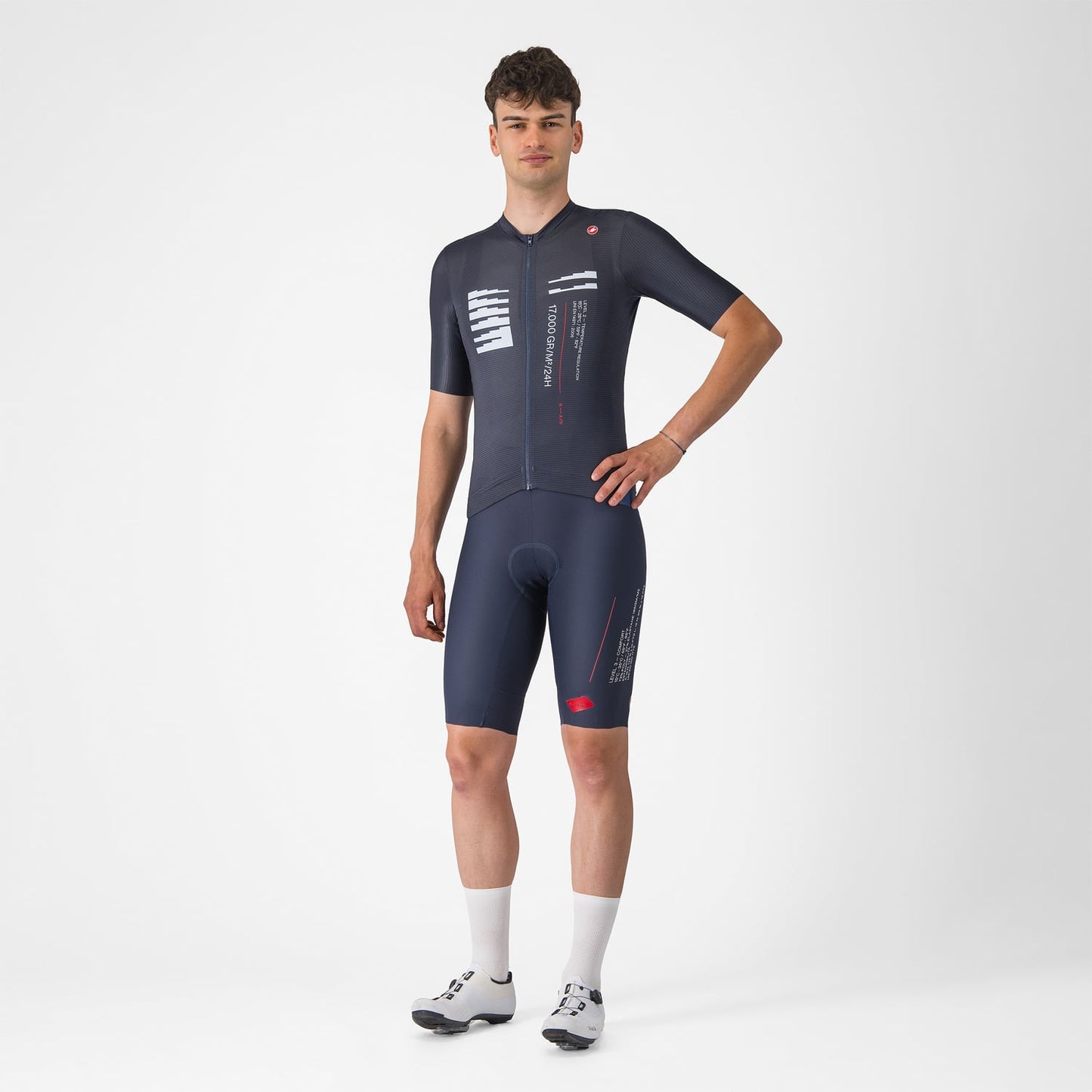 CASTELLI ESPRESSO R--A/D Short Sleeve Jersey Blue
