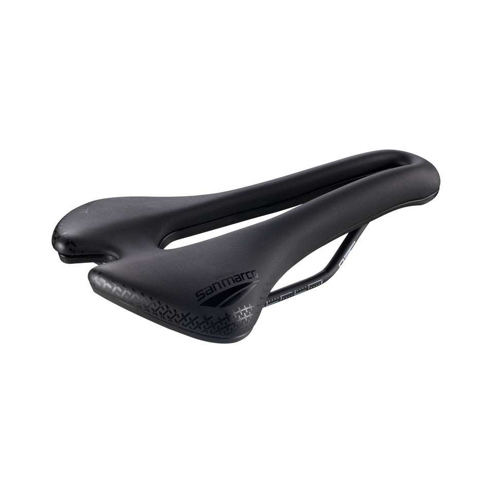 Saddle SAN MARCO ASPIDE SHORT COMFORT OPEN-FIT DYNAMIC L3 Width 155mm Rails Manganese