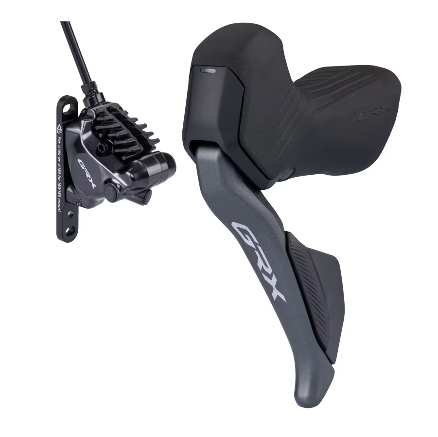 Αριστερή Μανέτα και Εμπρόσθια Δαγκάνα SHIMANO GRX Di2 ST-RX825 + BR-RX820 Flat Mount 2x12V