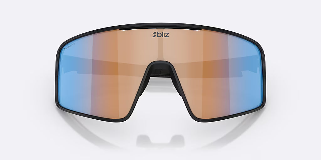 BLIZ P001S Black Matt Glasses Nano Optics Nordic Ligh Coral - Orange w Blue Multi