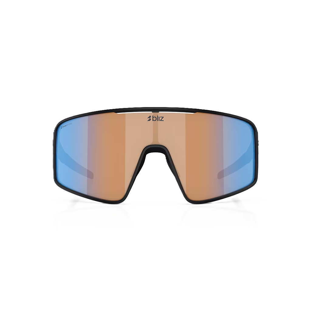 BLIZ P001S Black Matt Glasses Nano Optics Nordic Ligh Coral - Orange w Blue Multi