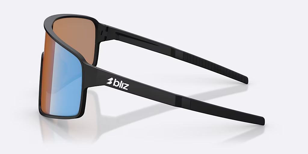 BLIZ P001S Black Matt Glasses Nano Optics Nordic Ligh Coral - Orange w Blue Multi