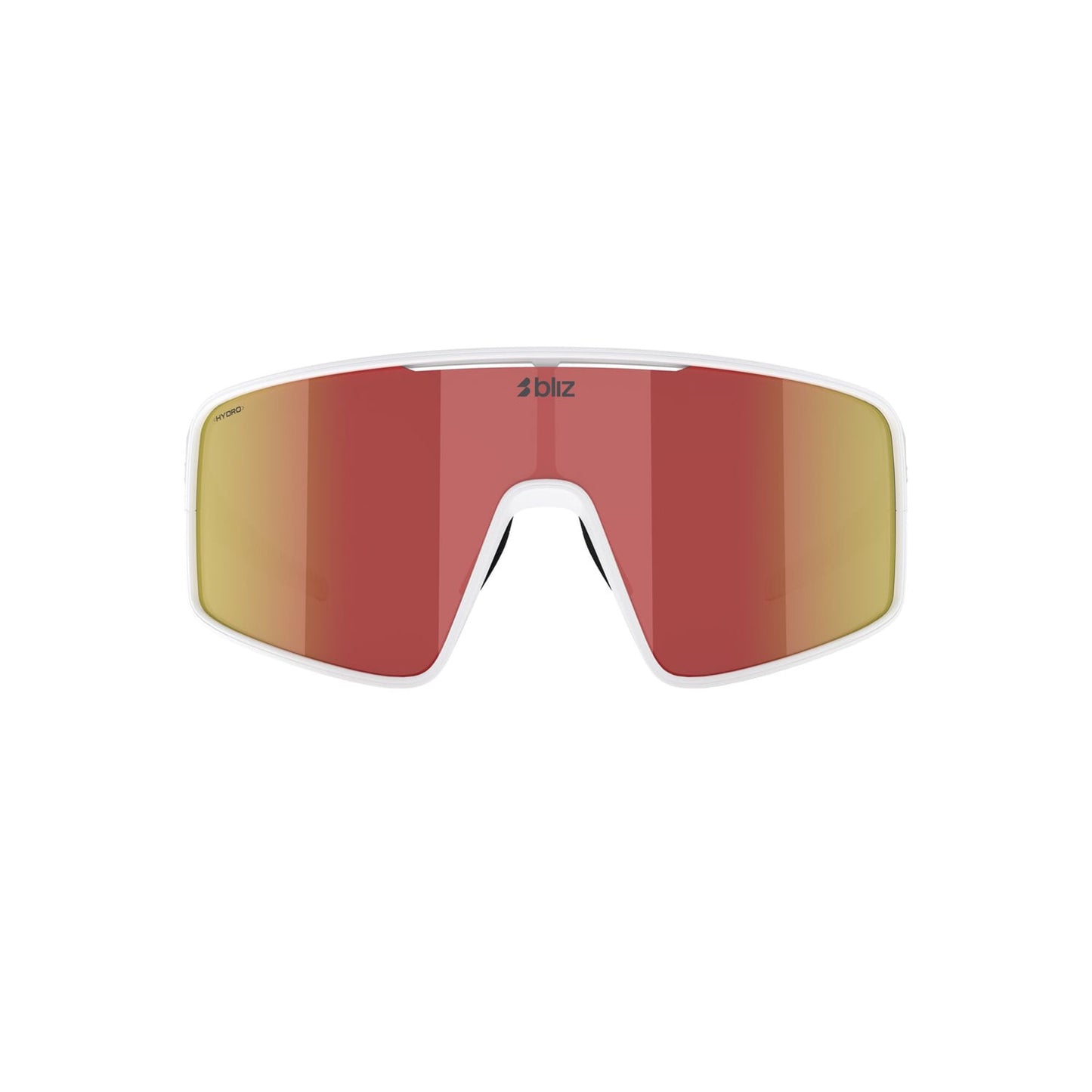 BLIZ P001 White Matt Frame Brown Red Mirror Glasses
