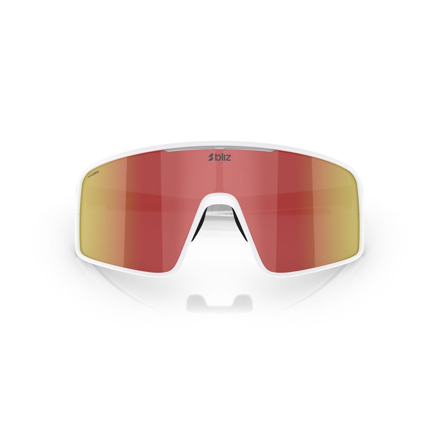 BLIZ P001 White Matt Frame Brown Red Mirror Glasses