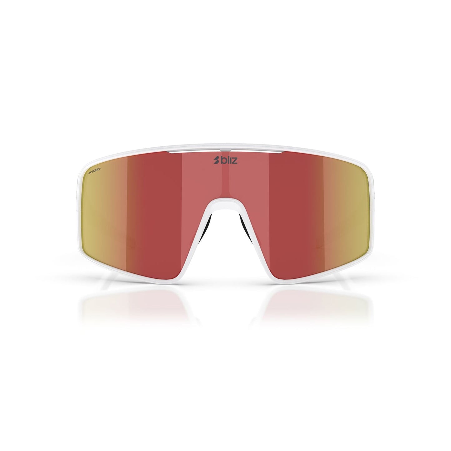 BLIZ P001 White Matt Frame Brown Red Mirror Glasses