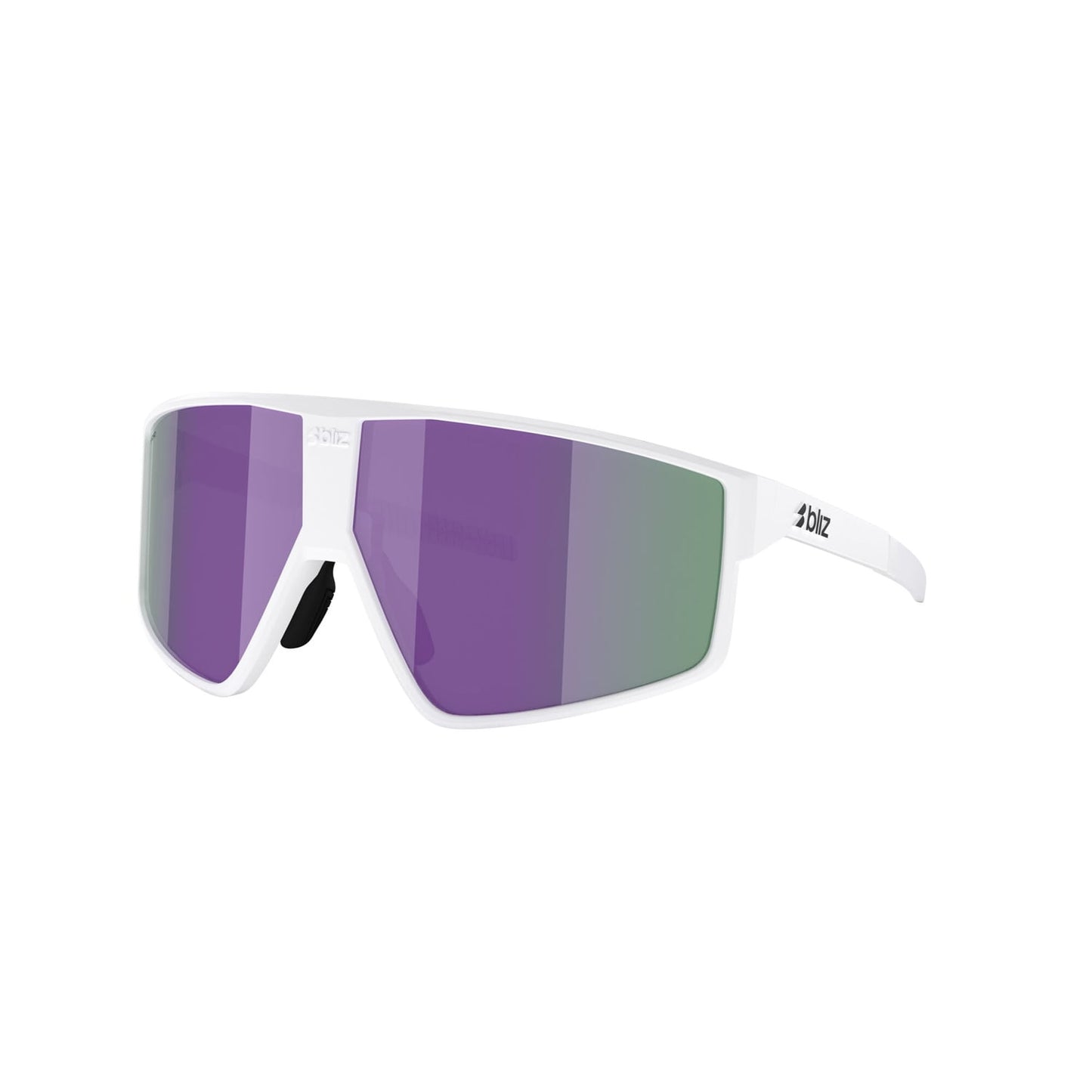 Glasses BLIZZ P002S White Matt Brown Screen Violet Multicolor