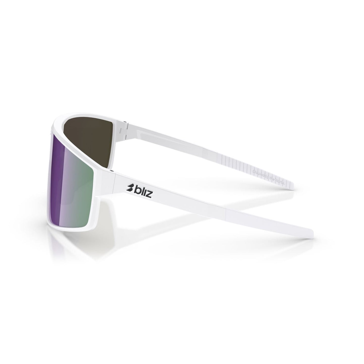 Glasses BLIZZ P002S White Matt Brown Screen Violet Multicolor