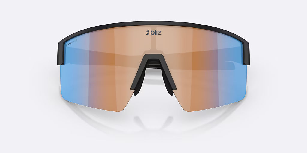 Glasses BLIZ P004 SMALL Black Matt Nano Optics Nordic Ligh Coral - Orange w Blue Multi