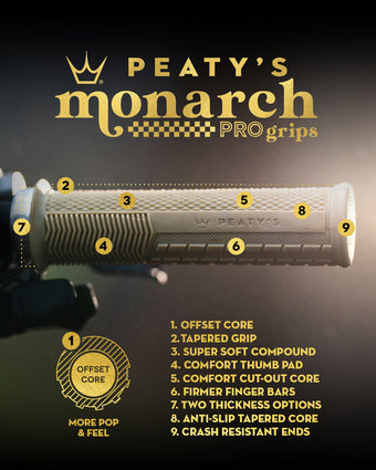 Grips PEATY'S MONARCH PRO KNURL Supersoft Sage