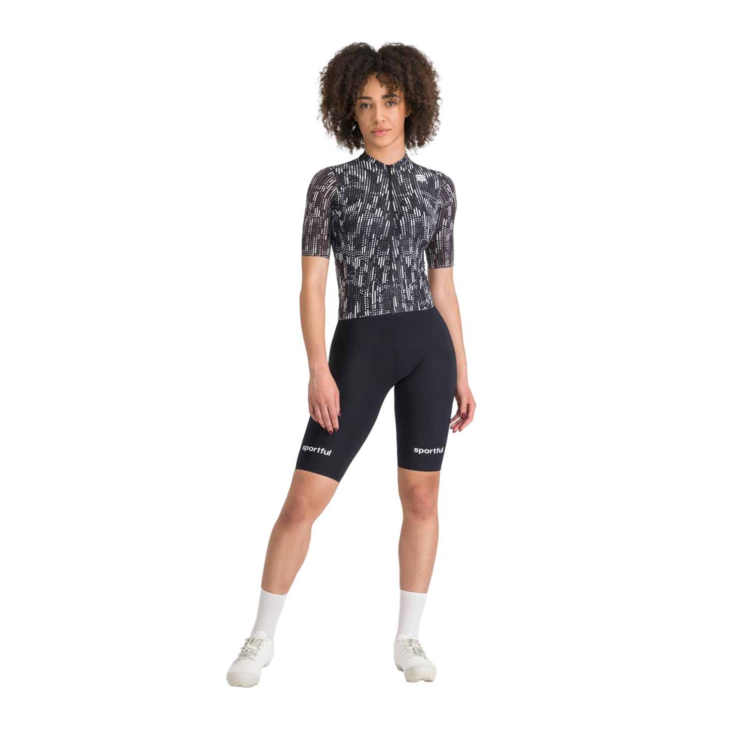 Γυναικείο SPORTFUL G-SUIT κοντομάνικο μαύρο/λευκό