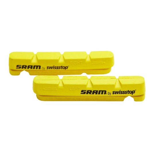 Pair of SRAM Carbon Rim Cartridge Pads Yellow