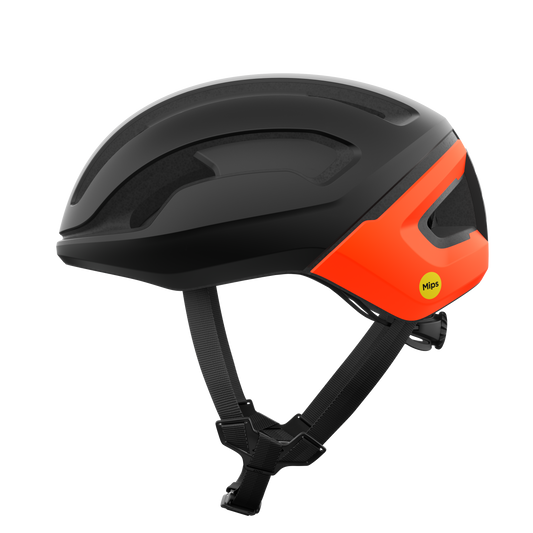 POC OMNE AIR MIPS Road Helmet Black Matt/Orange Fluo