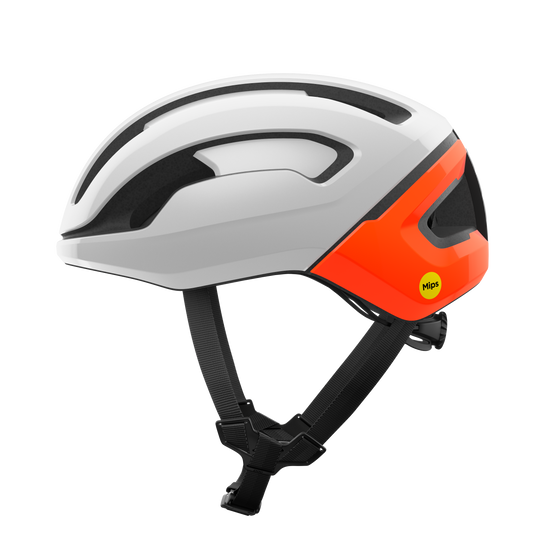 POC OMNE AIR MIPS Road Helmet White/Orange Fluo
