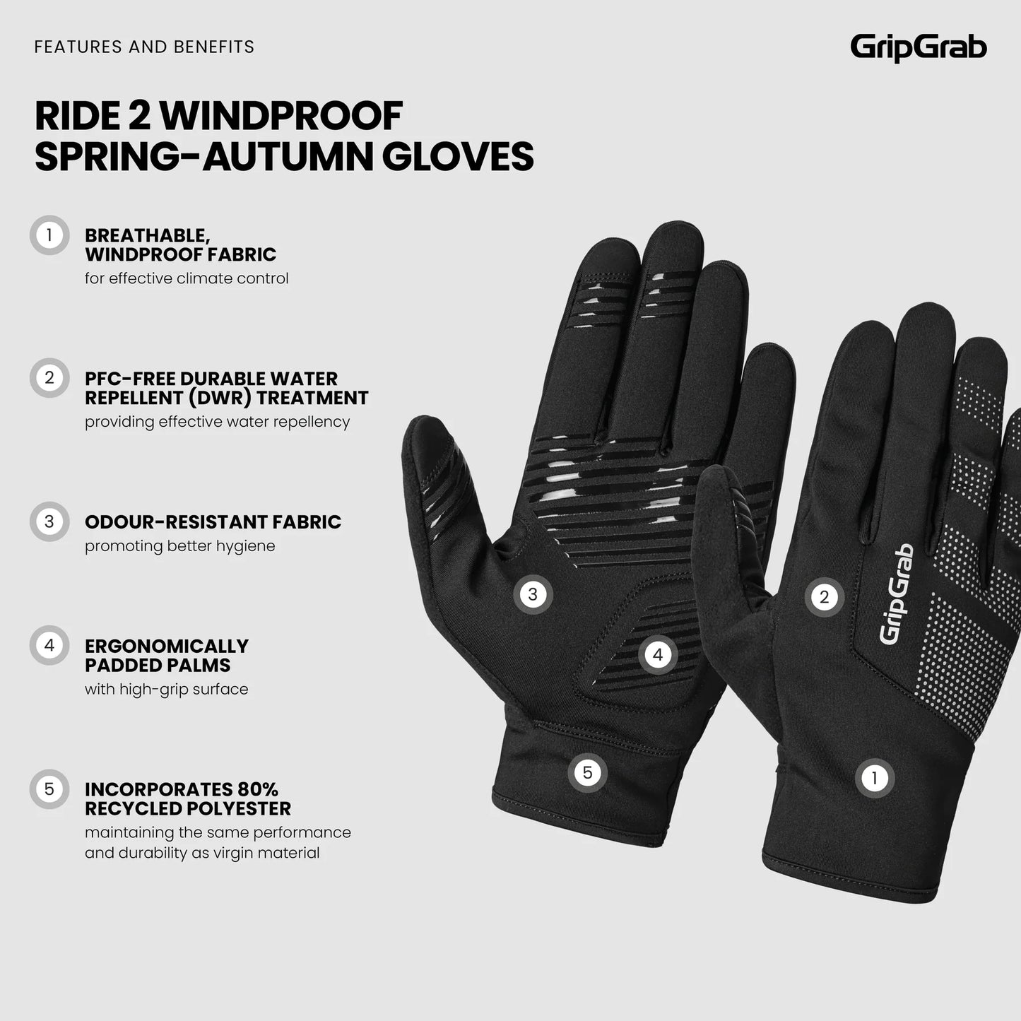 GRIPGRAB RIDE 2 WINDPROOF SPRING AUTUMN Γάντι κίτρινο