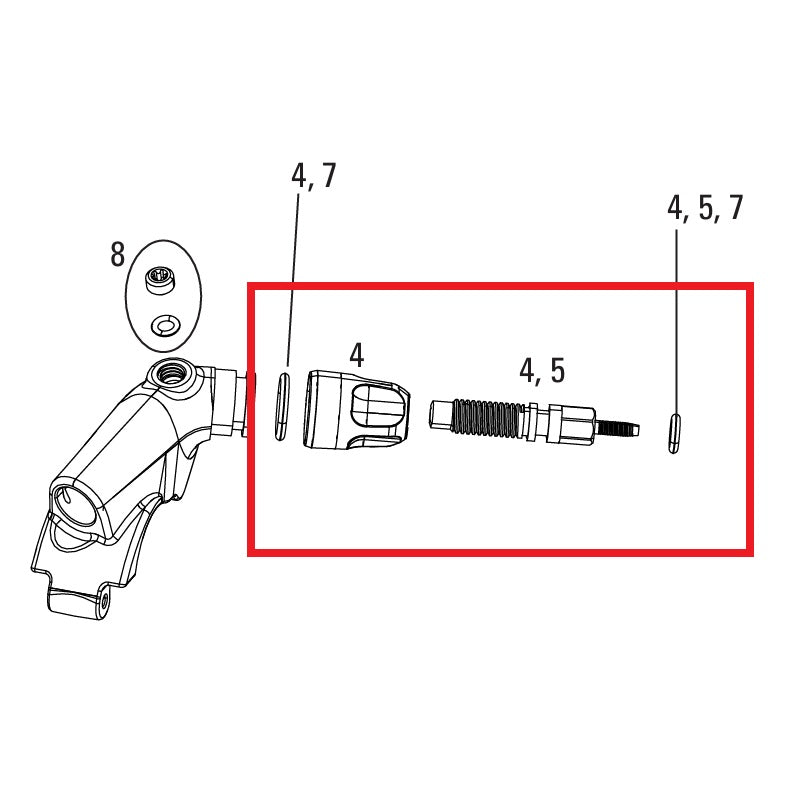 Κιτ ρυθμιστή ROCKSHOX XLOC FLOODGATE SPRINT/FULL SPRINT 2014-16 GOLD