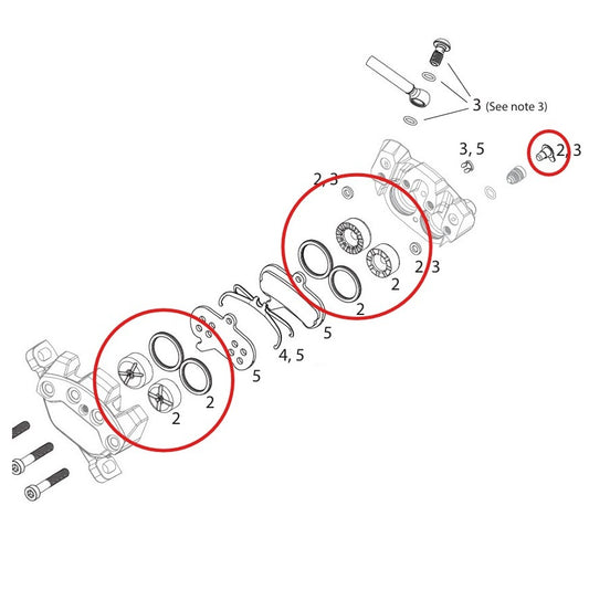 Κιτ εμβόλων για δαγκάνα SRAM MAVEN Ultimate/ασημί/χάλκινο δαγκάνα