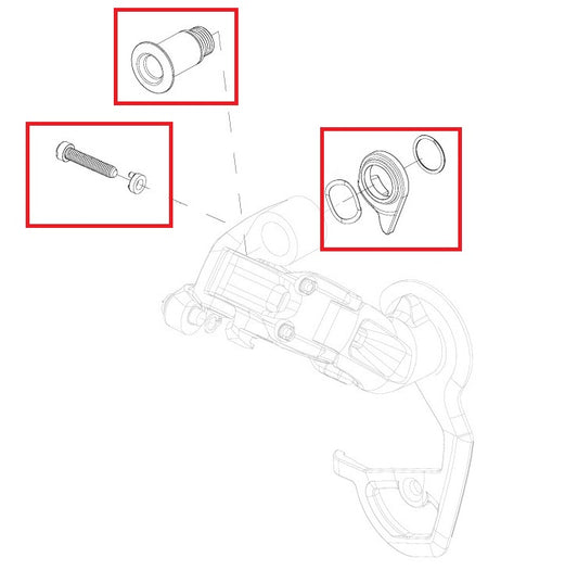 KIt SRAM RED Βίδες ρύθμισης και τοποθέτησης ντεραγιέρ SRAM RED