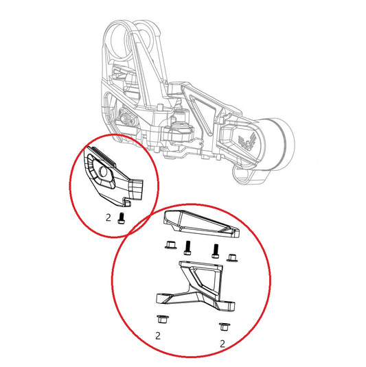SRAM XX-SL T-Type Eagle AXS Κιτ προστασίας ντεραγιέρ T-Type Eagle AXS