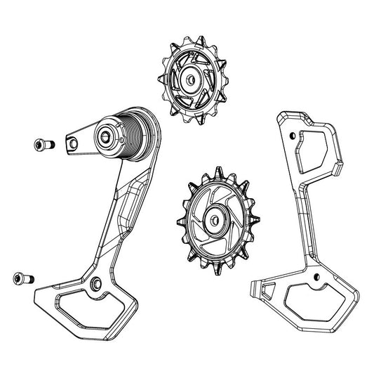 SRAM XX-SL T-TYPE EAGLE AXS Κλωβός και τροχοί ντεραγιέρ SRAM XX-SL T-TYPE EAGLE AXS