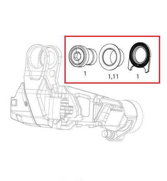 SRAM RED XPLR AXS E1 Κιτ βιδών τοποθέτησης πίσω ντεραγιέρ SRAM RED XPLR AXS E1