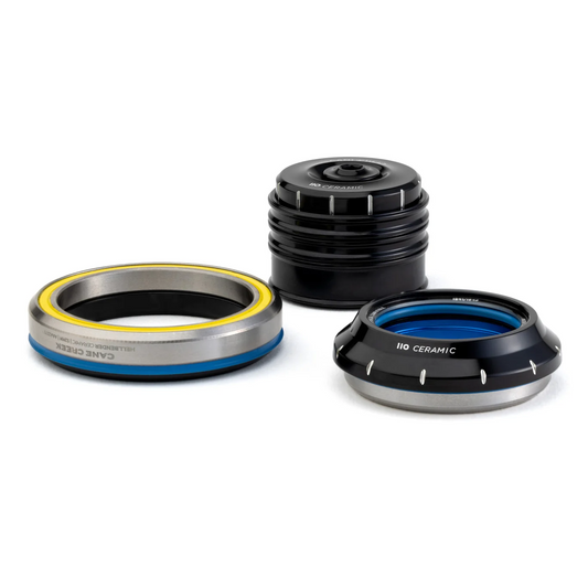 CANE CREEK 110 Κεραμικό κωνικό ακροκέφαλο, 1 1/8"-1.5", IS42/28.6/H9 | IS52/40, μαύρο/ασημί