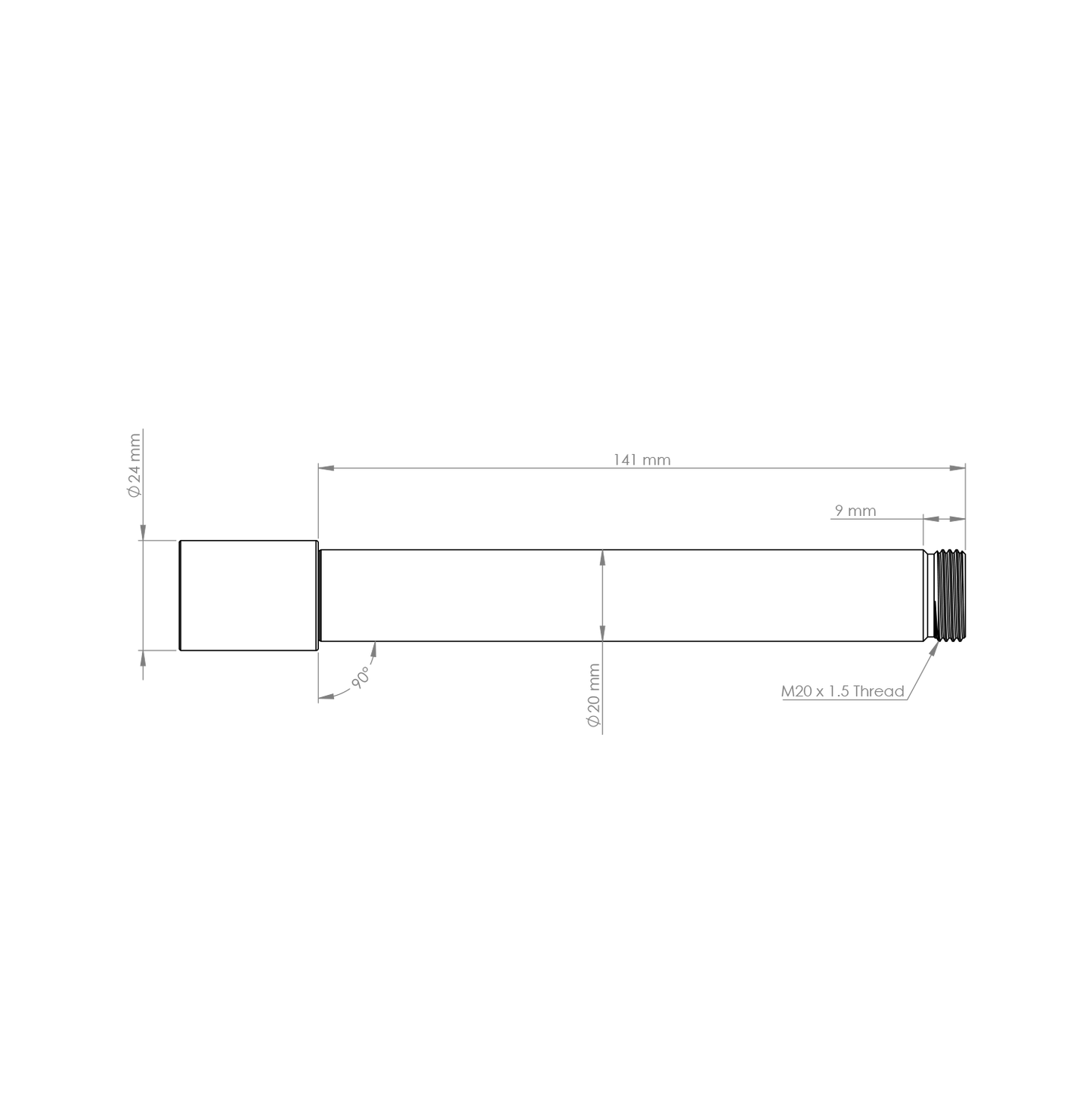 Άξονας μπροστινού τροχού BURGTEC για πιρούνι Öhlins DH38 Μαύρο
