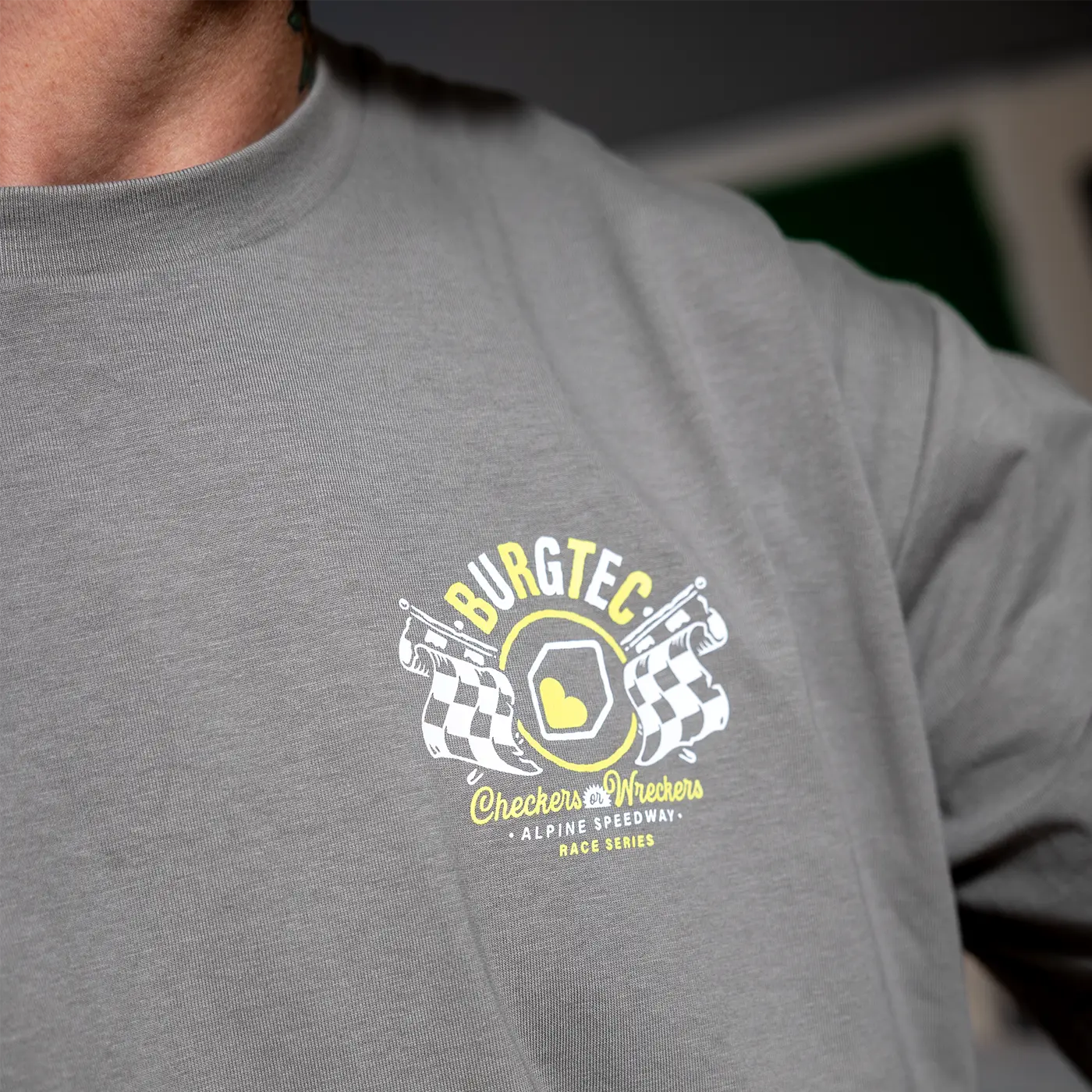 BURGTEC ALPINE SPEEDWAY Gray T-Shirt