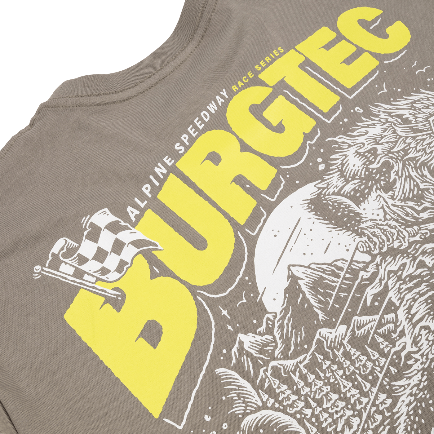 BURGTEC ALPINE SPEEDWAY Gray T-Shirt