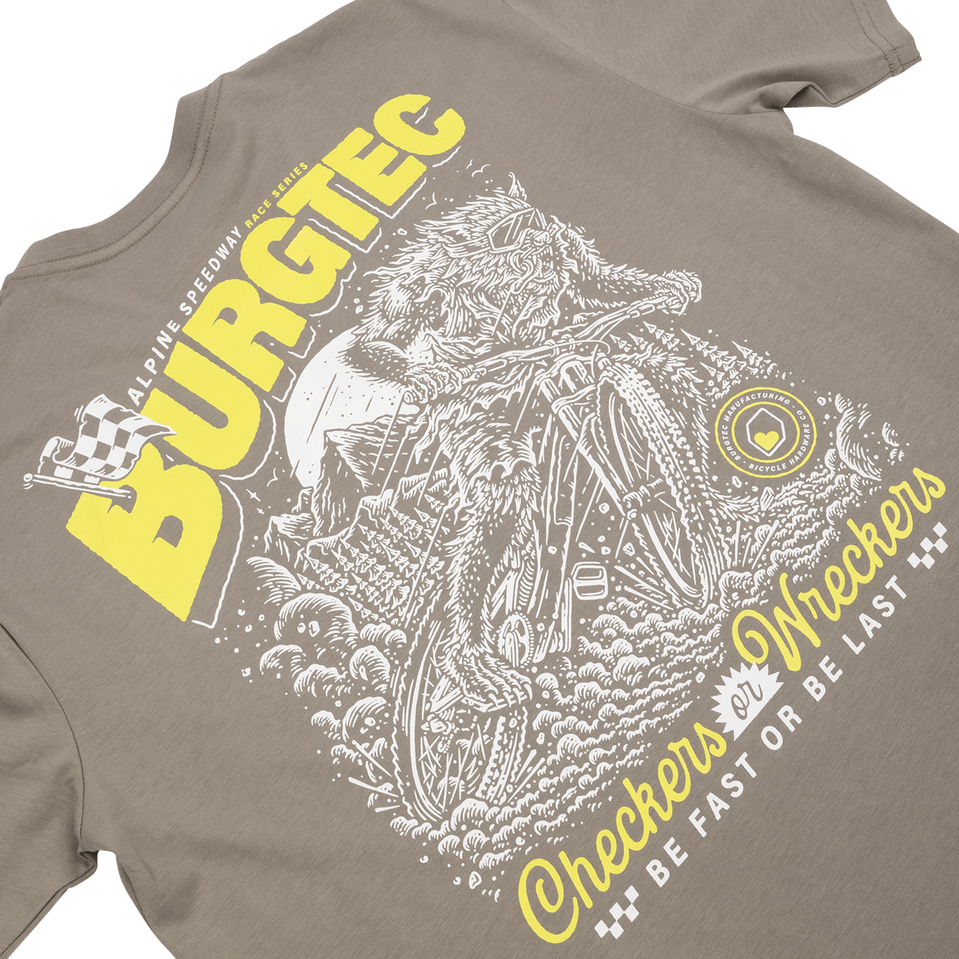 BURGTEC ALPINE SPEEDWAY Gray T-Shirt