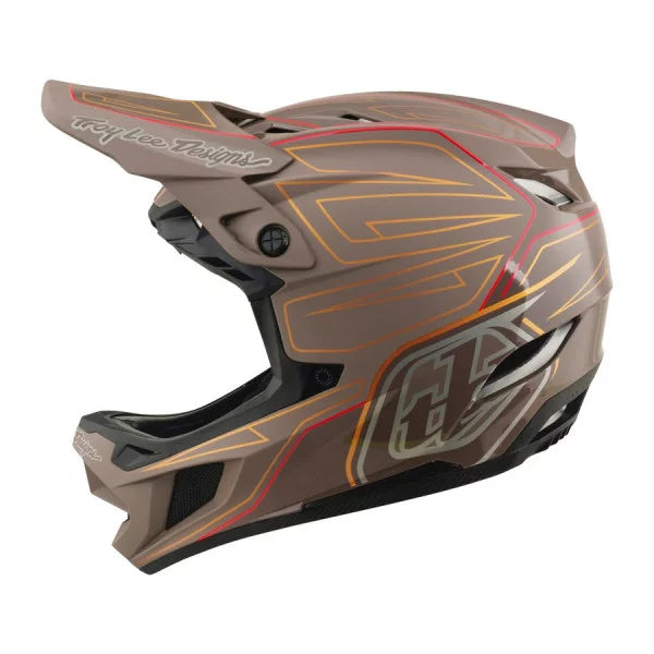 Casque VTT TROY LEE DESIGNS D4 POLYACRYLITE MIPS SHADOW PRO Marron