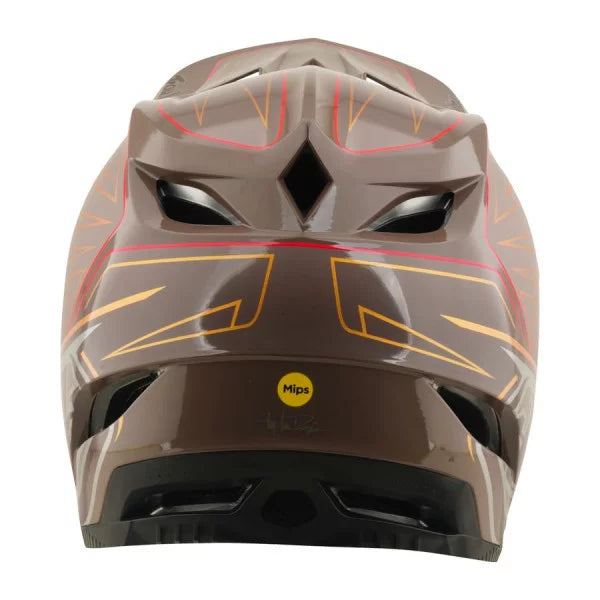 Casque VTT TROY LEE DESIGNS D4 POLYACRYLITE MIPS SHADOW PRO Marron