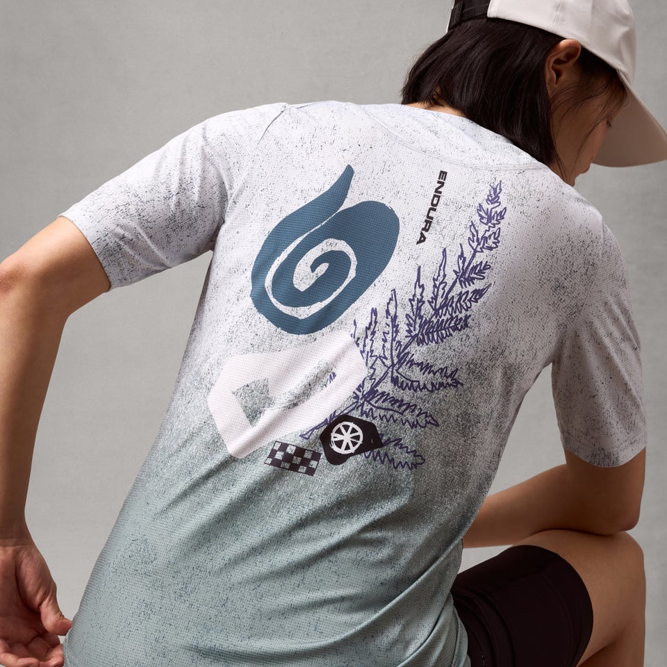 ENDURA SINGLETRACK PRINT TEE Γυναικείο κοντομάνικο Jersey Aero Blue