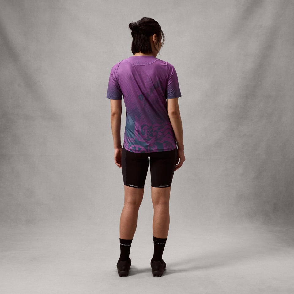ENDURA SINGLETRACK PRINT Γυναικείο κοντομάνικο Jersey End Purple