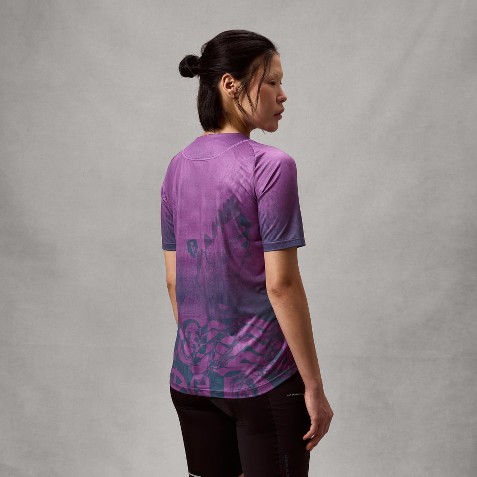 ENDURA SINGLETRACK PRINT Γυναικείο κοντομάνικο Jersey End Purple