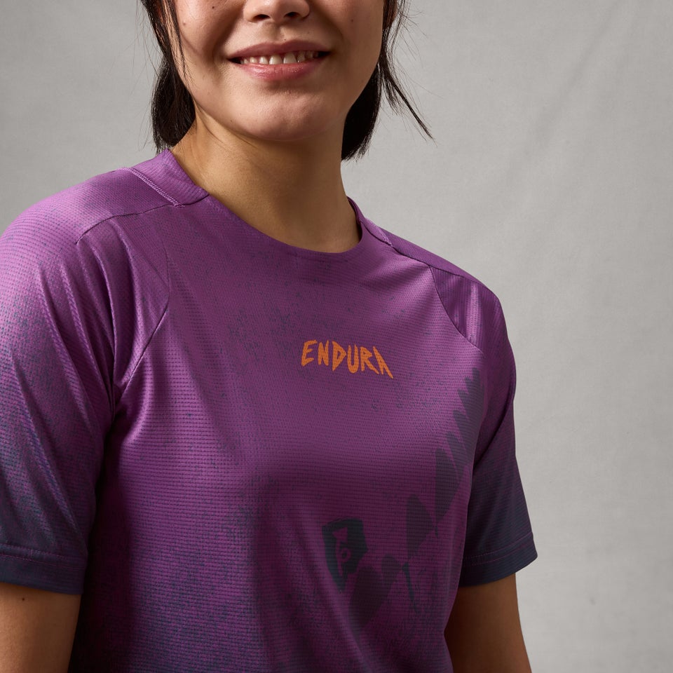 ENDURA SINGLETRACK PRINT Γυναικείο κοντομάνικο Jersey End Purple