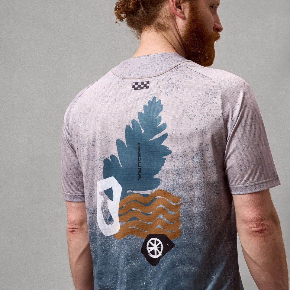 ENDURA SINGLETRACK PRINT Κοντομάνικο Τζέρσεϊ τιτανίου