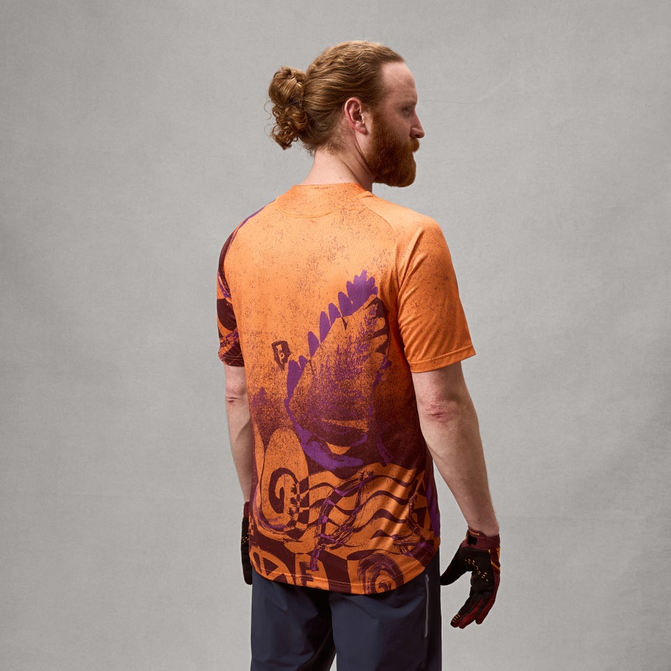 ENDURA SINGLETRACK PRINT Short Sleeve Jersey End Orange