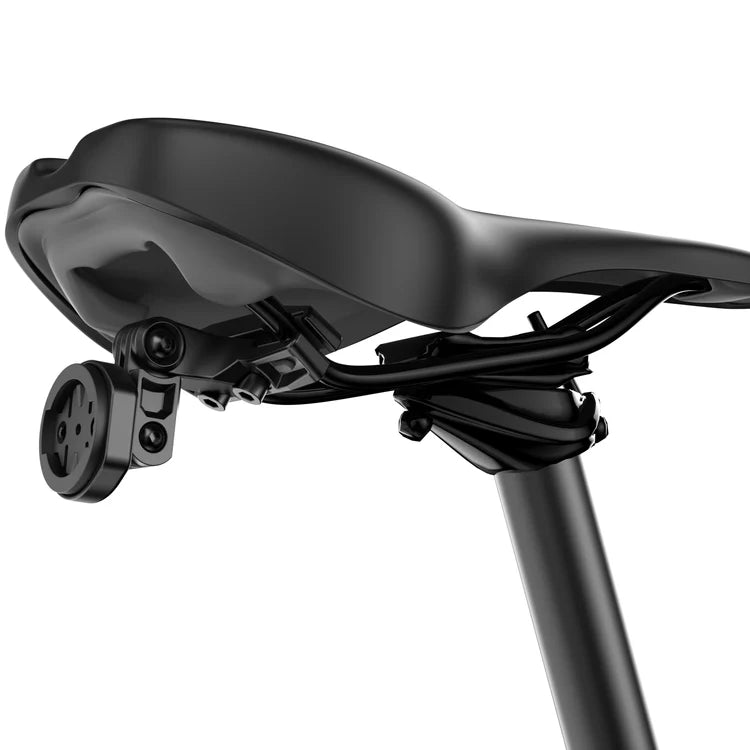 Radar support on KOM Cycling saddle rails