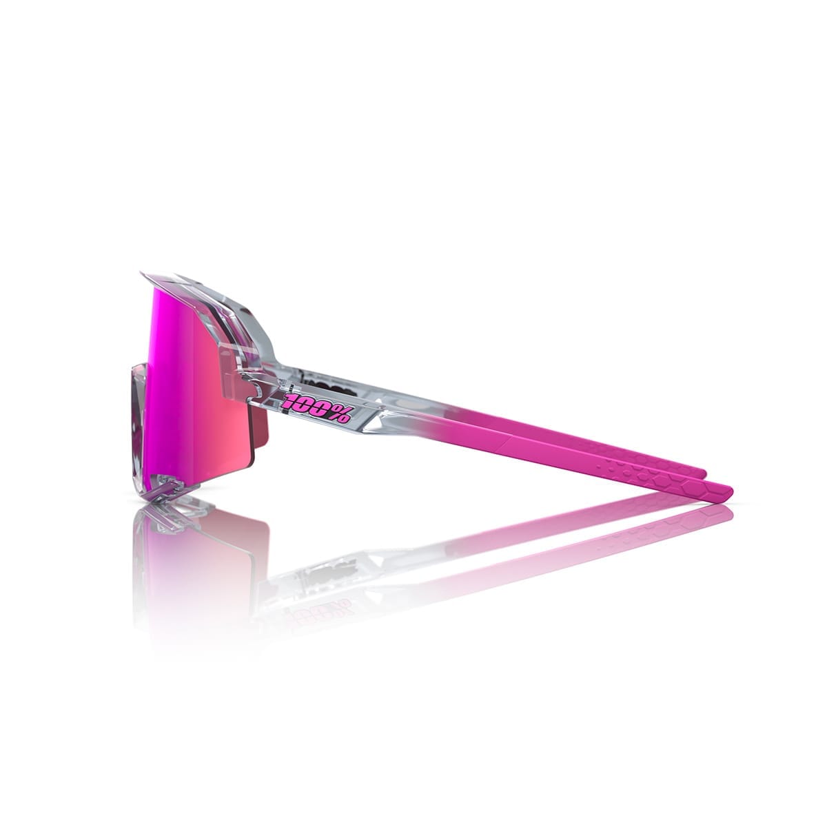 100% γυαλιά SLENDALE POLISHED ημιδιαφανή γυαλιά καθρέφτη βιολετί