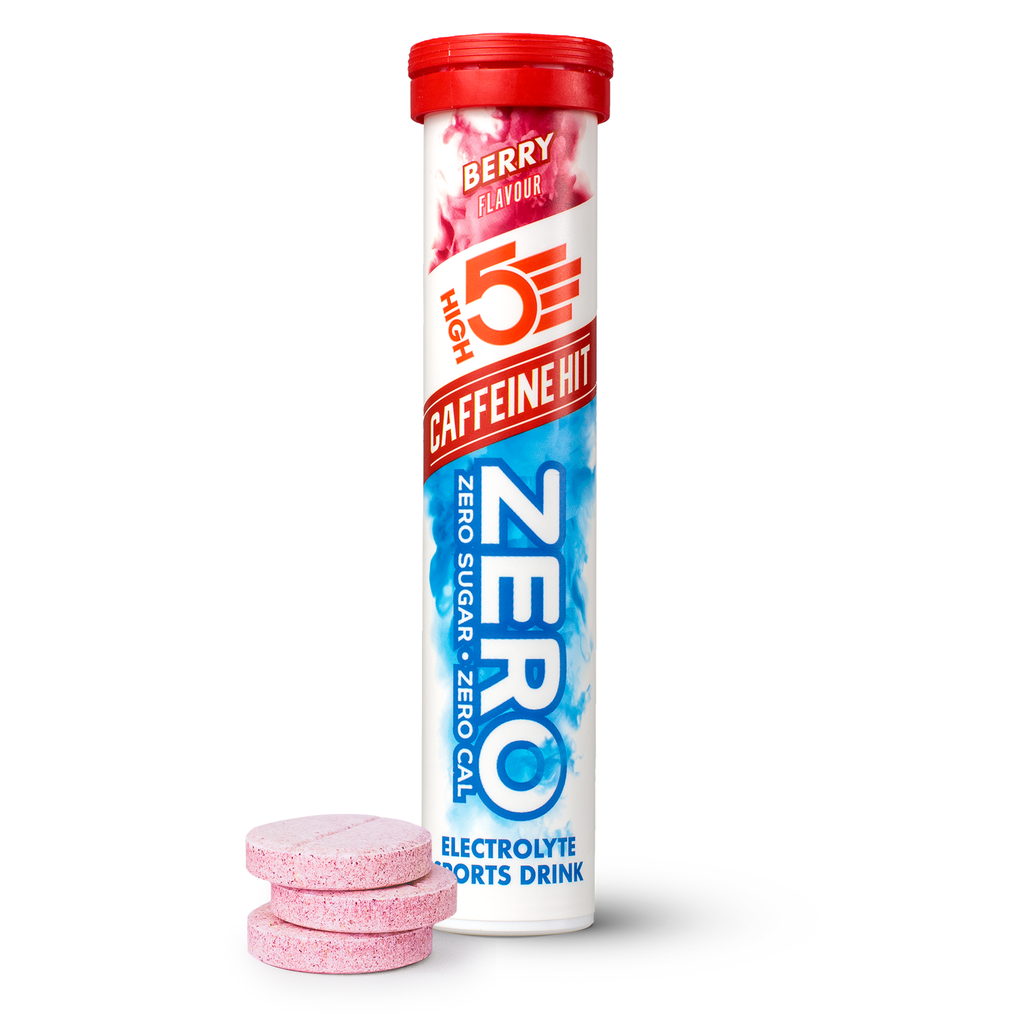 High5 ZERO Electrolyte Hydration με καφεΐνη (20 ταμπλέτες) Φρούτα Κόκκινο