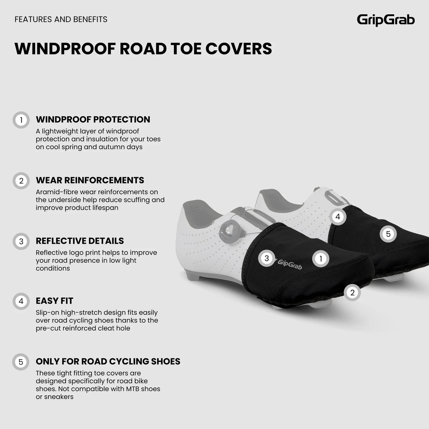 GRIPGRAB WINDPROOF καλύμματα δακτύλων μαύρο