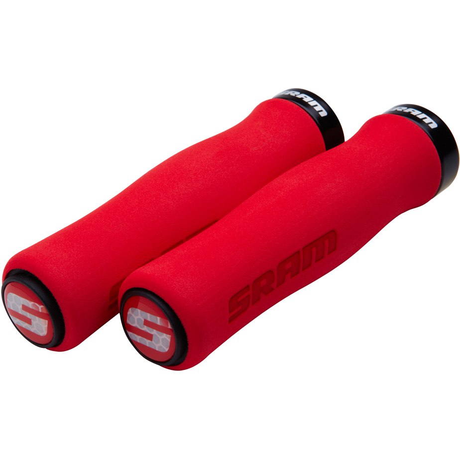 SRAM FOAM CONTOUR Lock-On 129mm Κόκκινες χειρολαβές