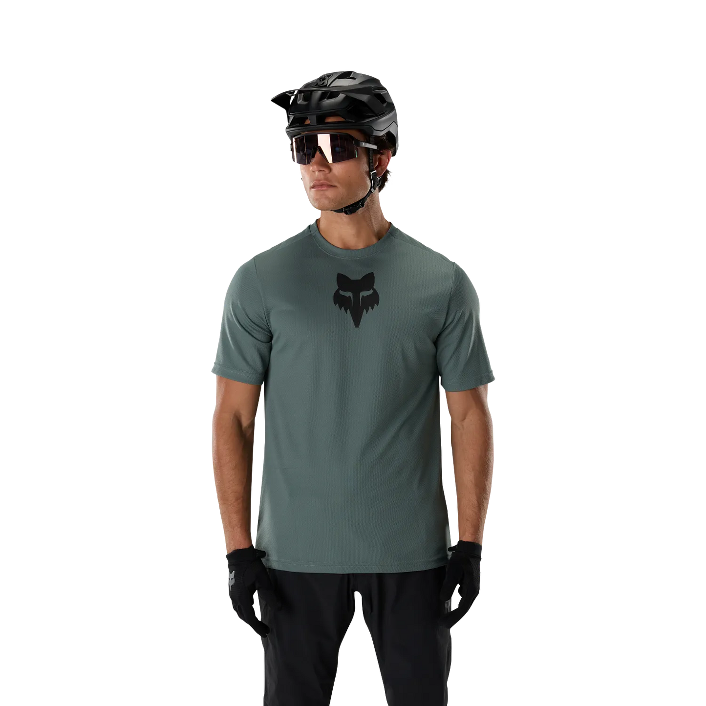 Κοντομάνικη μπλούζα FOX RANGER FOX HEAD πράσινο φασκόμηλο