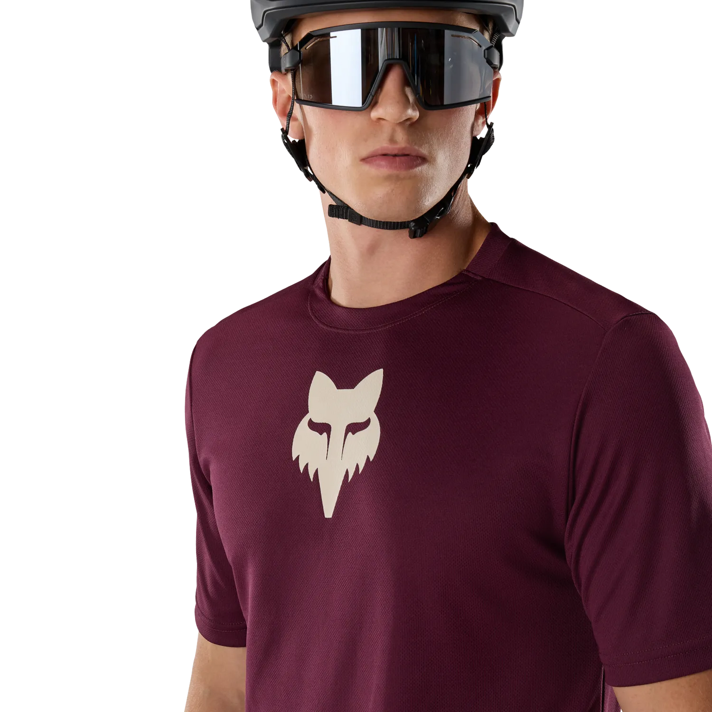 Κοντομάνικη φανέλα FOX RANGER FOX HEAD μπορντό